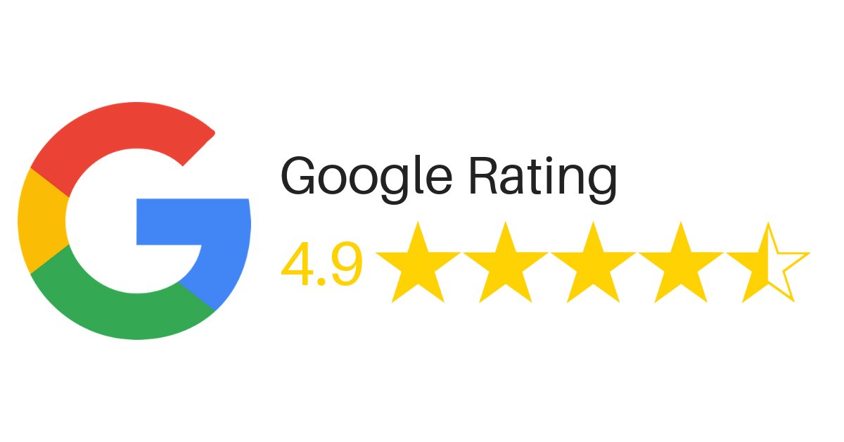 Google Rating 4.9 out of 5 stars