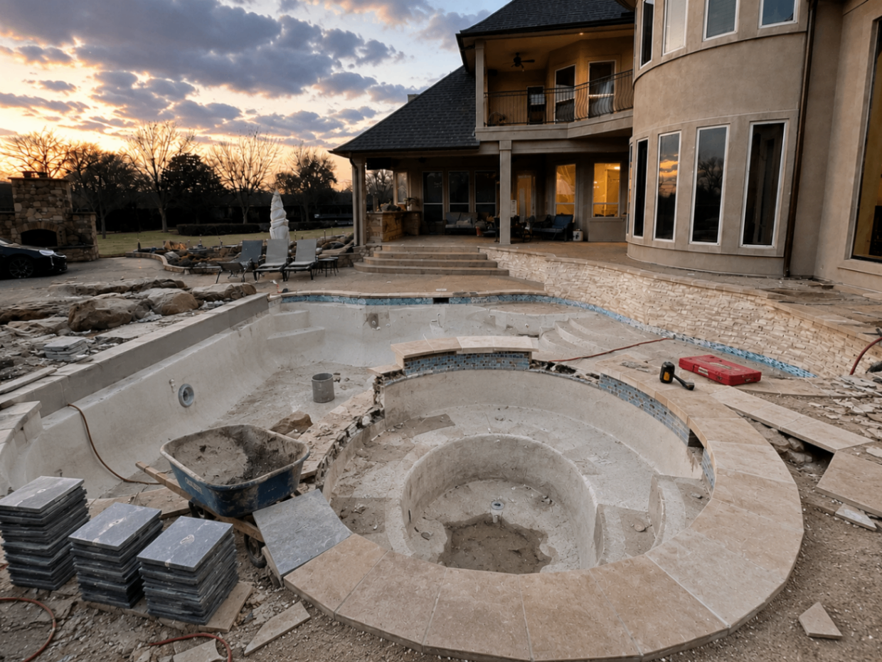 Luxury Pool Remodeling In North Dallas